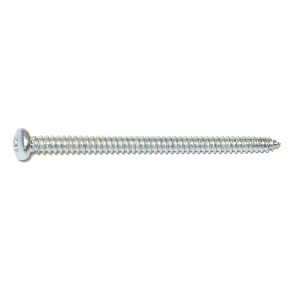 Midwest Fastener Sheet Metal Screw, #10 x 3 in, Zinc Plated Steel Pan Head Phillips Drive, 100 PK 03277 - main